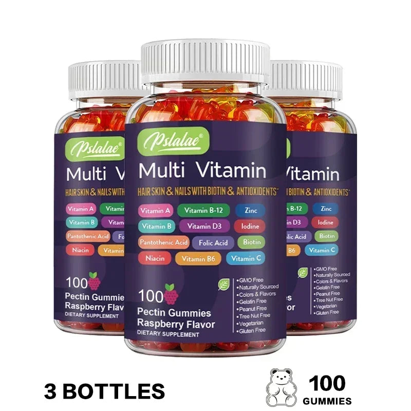 Multivitamin Gummies - Improves Skin, Hair and Nails, Support Immune, Overall Health, Antioxidant