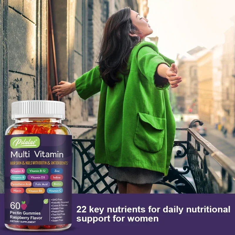 Multivitamin Gummies - Improves Skin, Hair and Nails, Support Immune, Overall Health, Antioxidant
