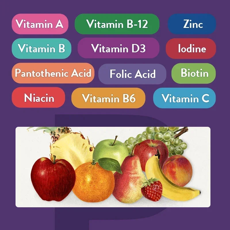 Multivitamin Gummies - Improves Skin, Hair and Nails, Support Immune, Overall Health, Antioxidant
