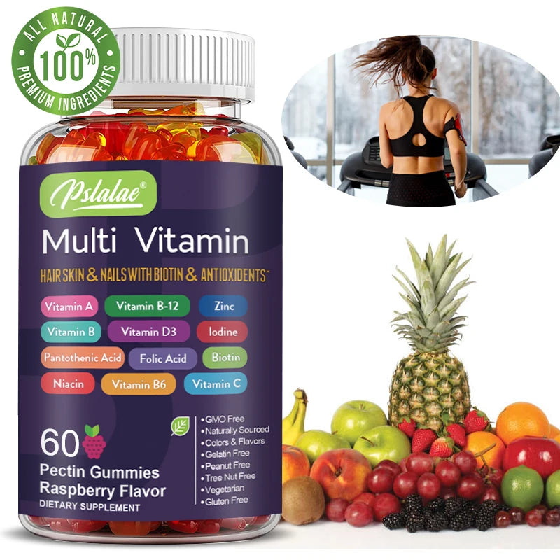 Multivitamin Gummies - Improves Skin, Hair and Nails, Support Immune, Overall Health, Antioxidant