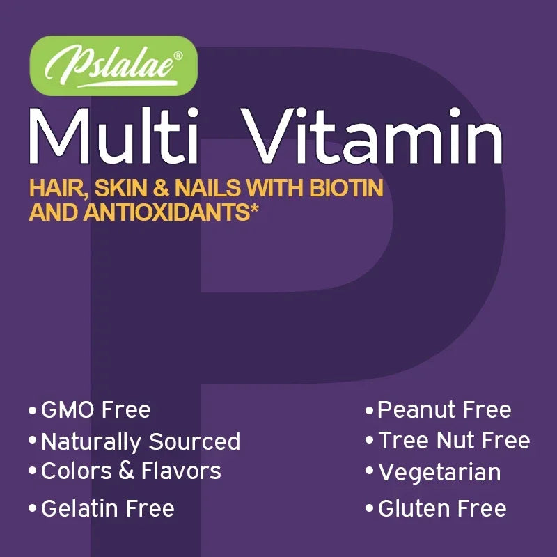 Multivitamin Gummies - Improves Skin, Hair and Nails, Support Immune, Overall Health, Antioxidant